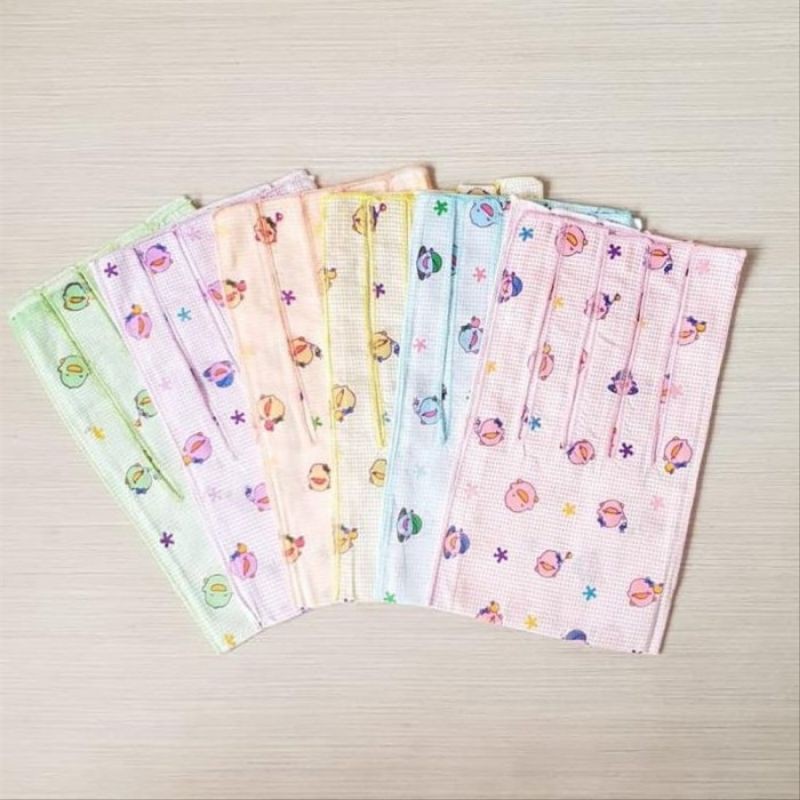 1LUSIN / 12PCS GURITA BAYI TALI WARNA MOTIF -GURITA BAYI POLOS- GURITA BAYI MURAH