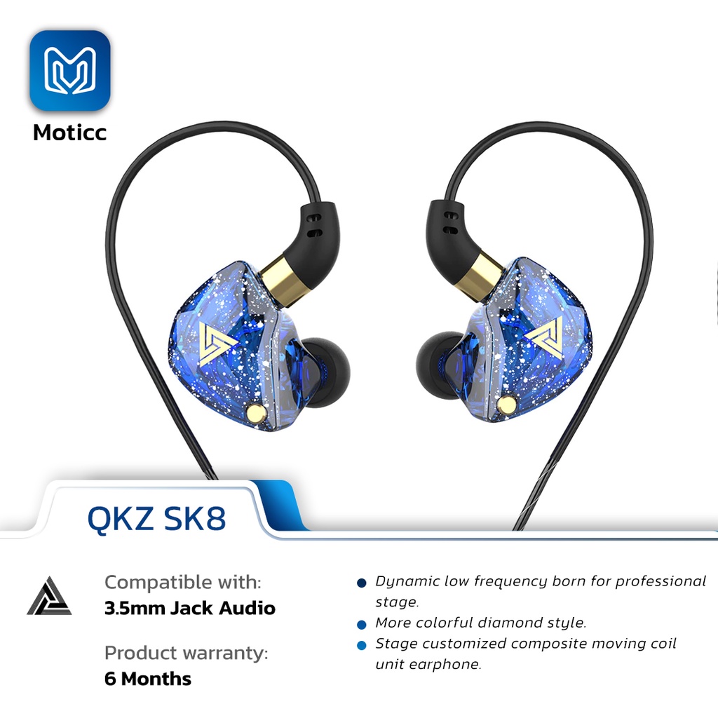 QKZ SK8 with Mic In Ear Earphone Bass Subwoofer Music Headset HIFI