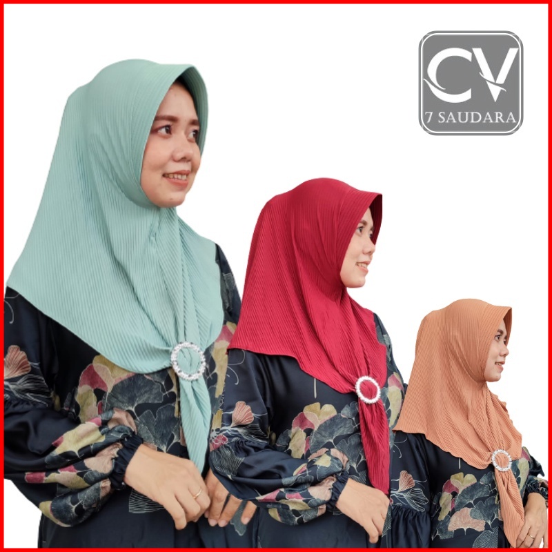 Bergo Hoodie Plisket Ped Jersey Premium Hijab Instan Plisket Jilbab Instant Premium Free Gesper COD