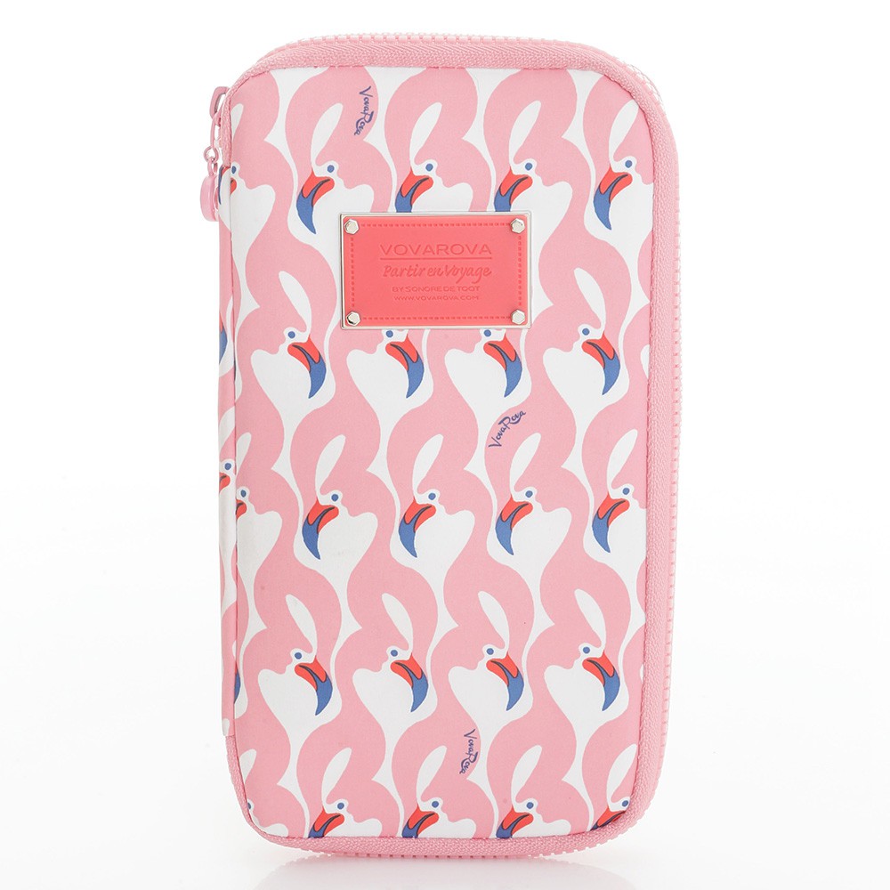 Vova Holder Passport Motif Burung Bangau Warna Pink Shopee Indonesia