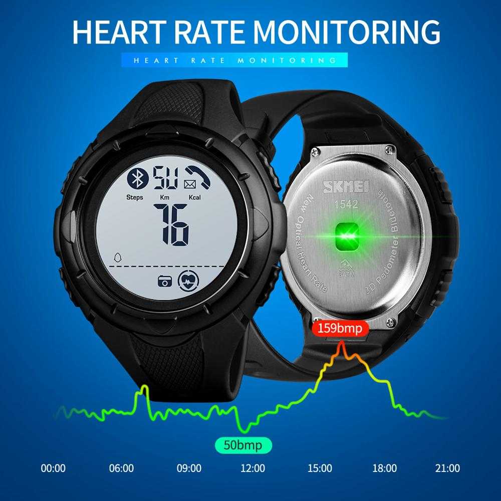 IDN - SKMEI Jam Tangan Smartwatch Pria Bluetooth Pedometer Heartrate - 1542