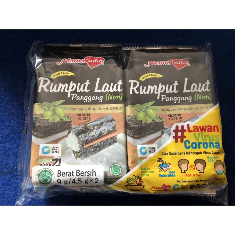 

RUMPUT LAUT Panggang NORI Mama Suka 1 pak isi 2 pcs