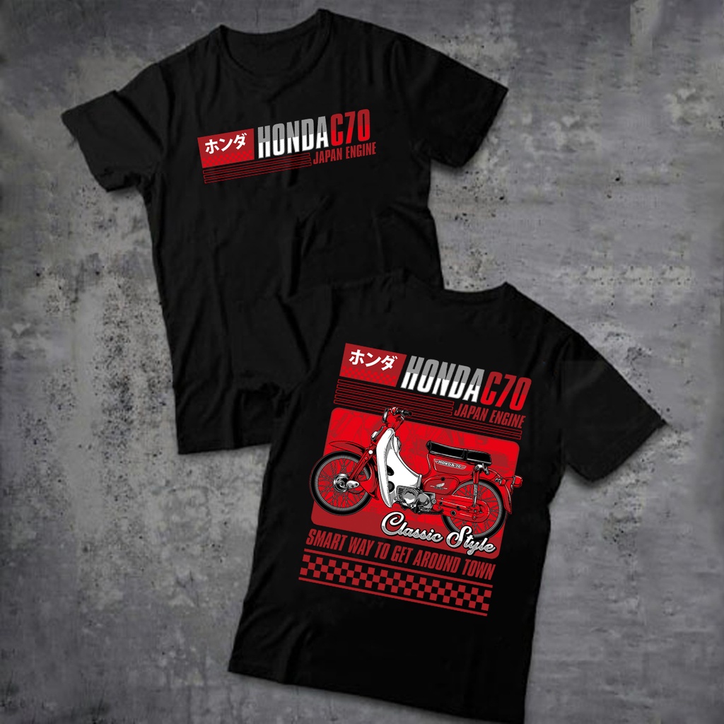 Kaos honda c70 / kaos motor honda c70 / baju honda c70 / baju motor honda c70 / kaos motor klasik / 