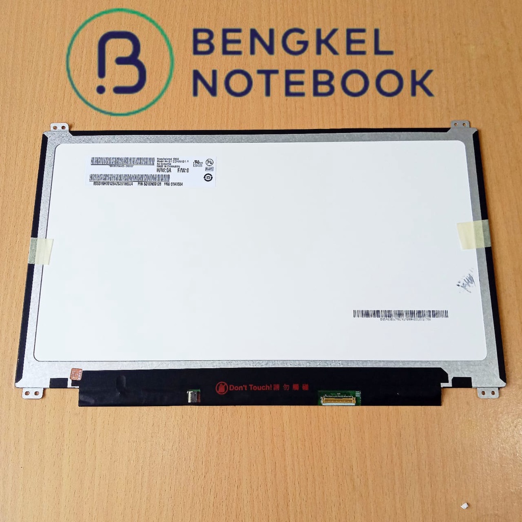 LCD LED Touchscreen13.3 SLIM 40Pin Micro Kuping Atas Bawah FHD Soket Kanan B133HAK01.1 B133HAK01.2 IPS Lenovo L380 L390  Lenovo ThinkPad S2Gen2 TP00081B