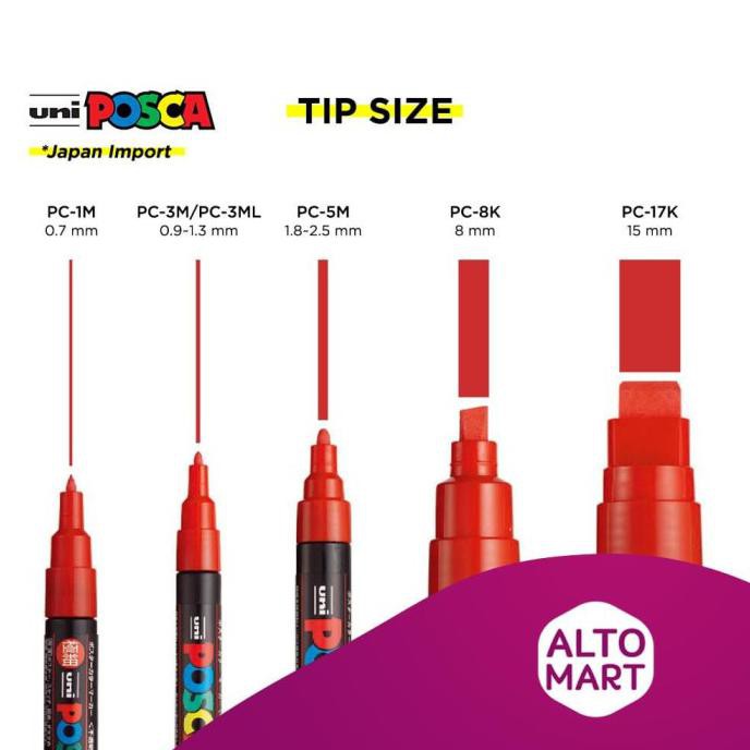 

Terbaru UNI POSCA PC-17K 15mm Extra Broad Tip Water Based Pen - Black