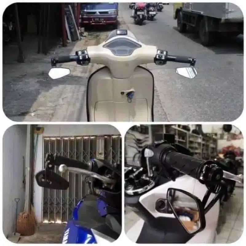 Spion Jalu Oval Vario Beat Nmax PCX Lexi Mio Kaca Biru Universal