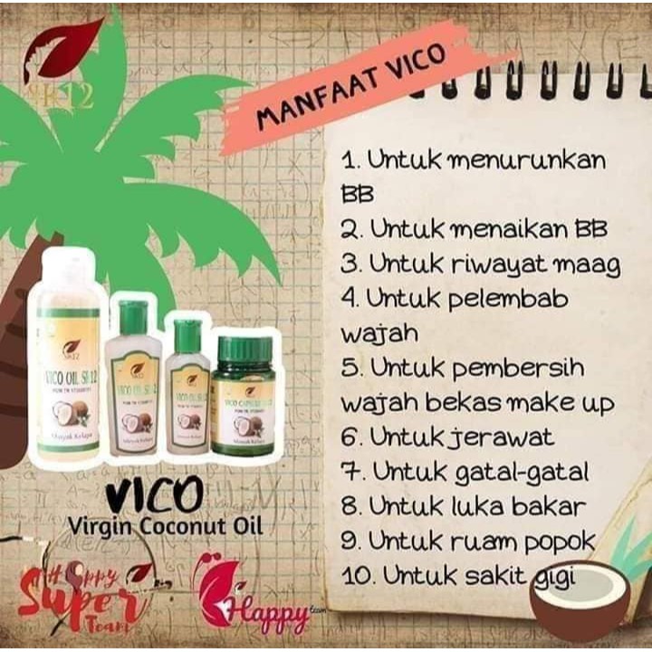 Vco Oil Sr12 60ml 100ml 250ml Minyak Kelapa Murni 100 Indonesia