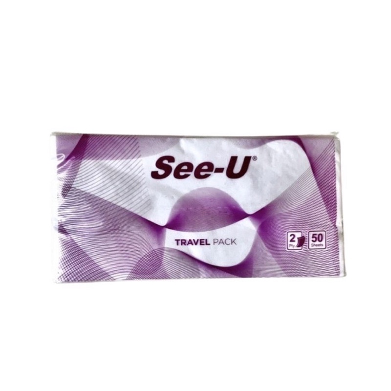 tisu tissue see u Travelpack 50 sheets 2ply