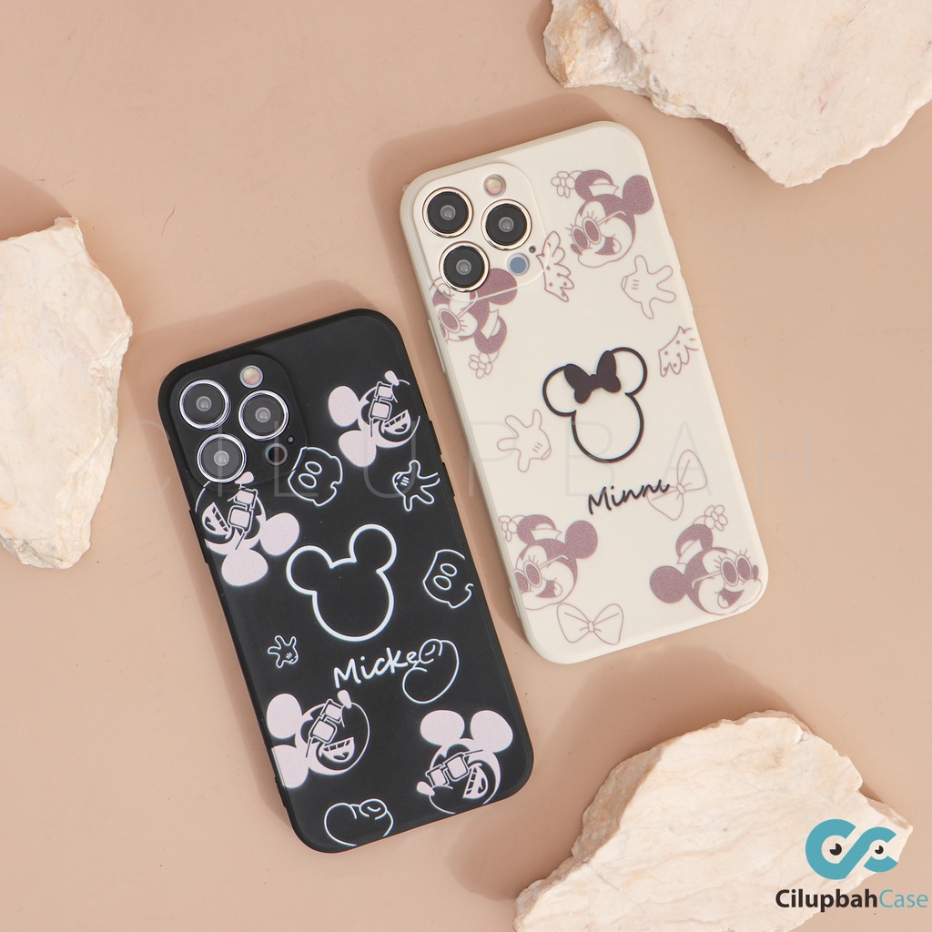 Casing Oppo Reno Vivo A71 A33 A53 A5 A9 A31 A52 Reno 4F Y91 Y93 Y95 Y12 Y15 Y17 Y30 Y20 Y91C - Soft Case Edge Miki Mini Cartoon Full Lens Cover