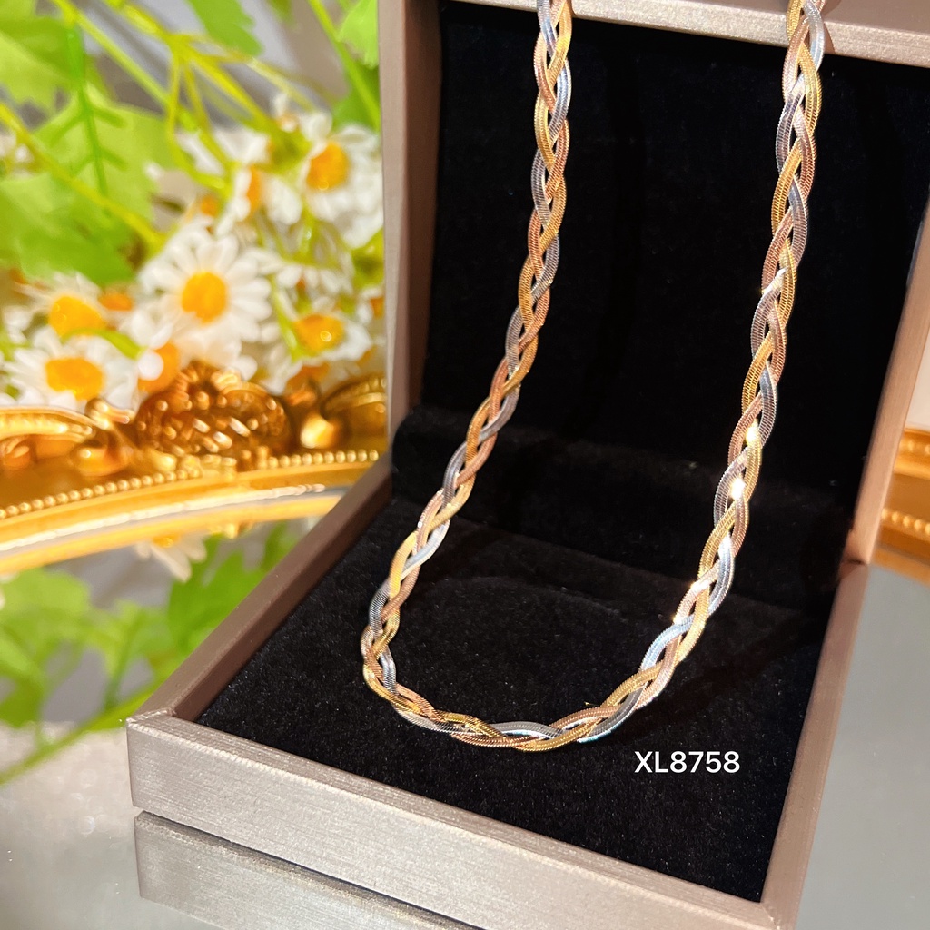 Set Titanium Perhiasan Kalung Dan Gelang Fashion Jewelry 8758/3198