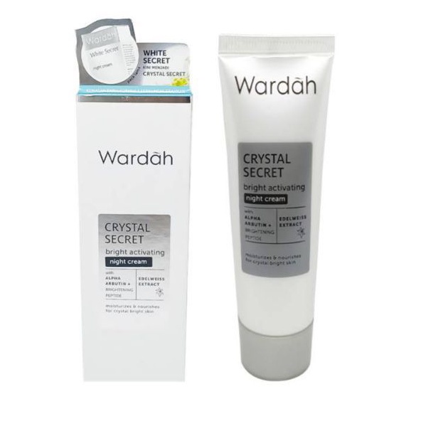Wardah Crystal Secret Night Cream Tube 15ml Bright Activating