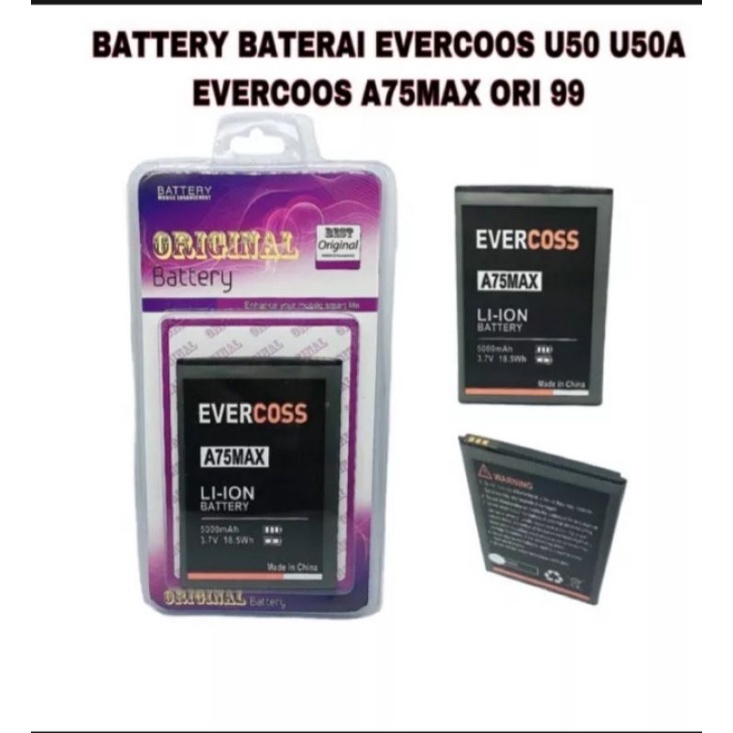 promo baterai evercoss A75 MAX