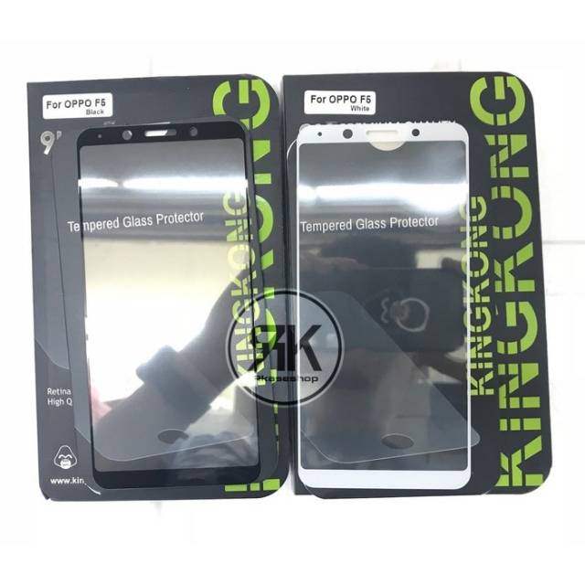 Kingkong Oppo F5 Full cover anti gores screen guard protector kaca