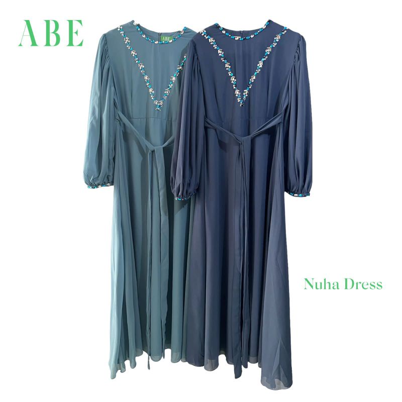 FASHION MUSLIM//NUHA DRESS PAYET//KODE AB