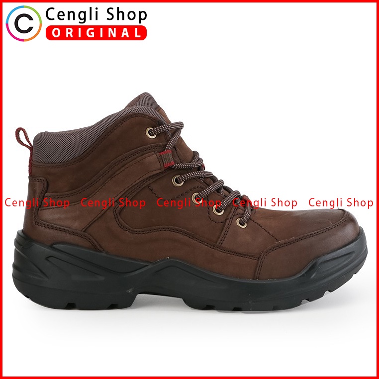 SEPATU BOOT CASUAL JIM JOKER PRIA ORIGINAL KULIT ASLI COKLAT JJ35