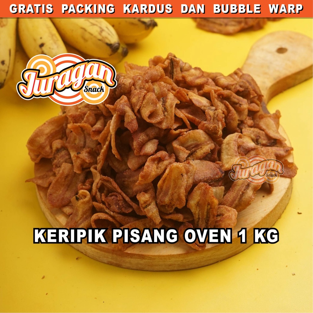 KERIPIK PISANG OVEN 1 KG  snack kiloan makanan ringan jajanan cemilan camilan manis murah