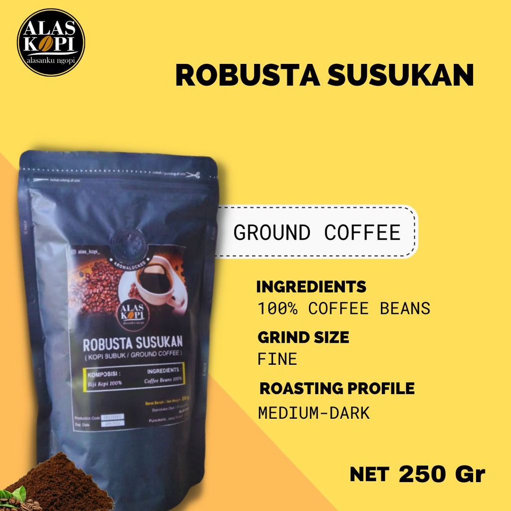 

Kopi Bubuk Robusta Premium 250 gram Kopi Bubuk Asli