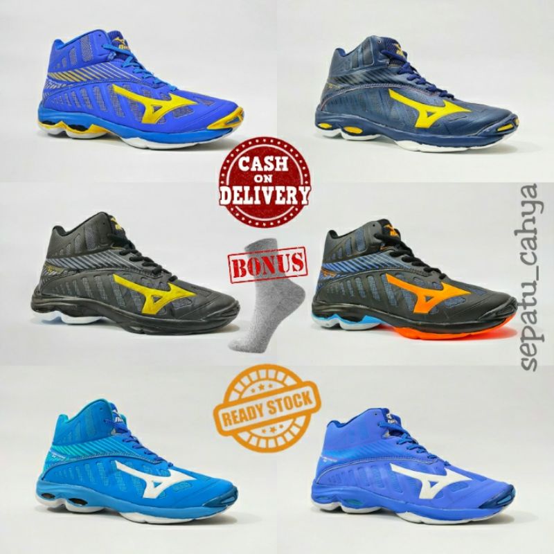 ( COD ) sepatu voli lari MIZUNO WAVE LIGHTNING Z4 Mid / sepatu volly mizuno wlz 4 mid / sepatu runni