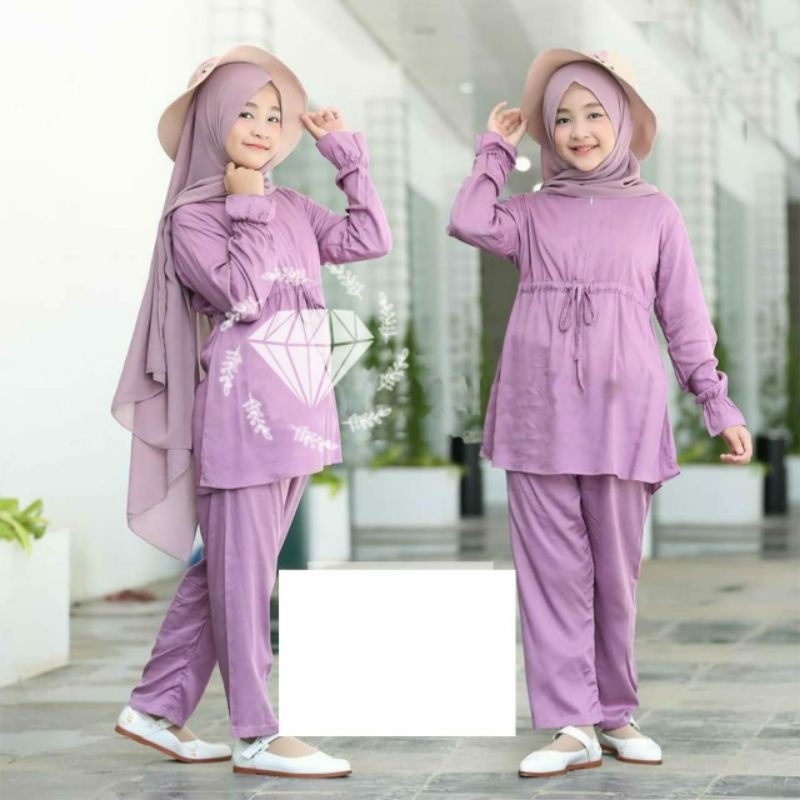 PCS SET CELANA ANAK DAYANA KID BAHAN MOSCREPE MR ADA VIDEO REVIEW PRODUK