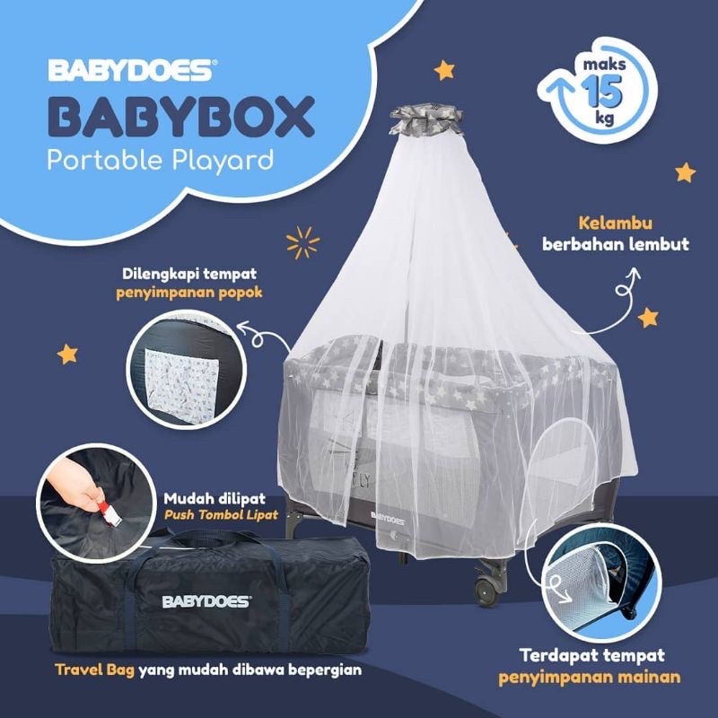 Makassar Baby Fair! Box Bayi Baby Does CH-171 172 Pakai Kelambu | Bisa Ayun | Bisa 2 Posisi Ketinggian