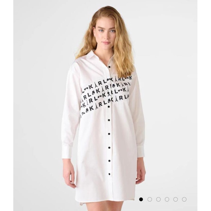 Karl Lagerfeld diagonal shirt dress