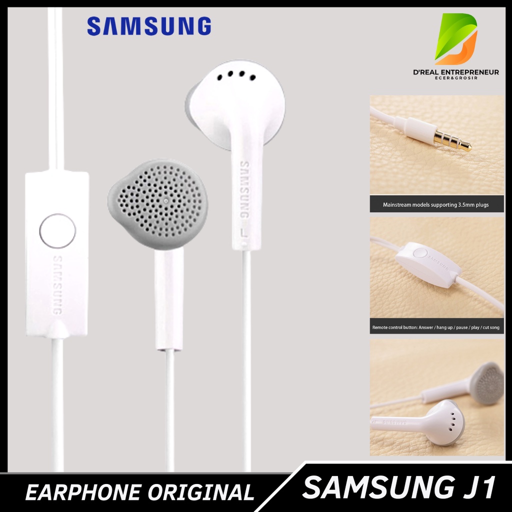 Earphone Original Samsung J1 / Young Made In Vietnam (bisa telepon &amp; musik) Headset Mega Bass