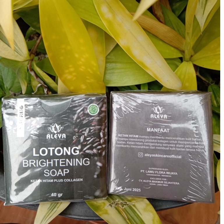 SABUN ALEYA LOTONG BERAS KETAN HITAM PLUS COLLAGEN | SCRUB BRIGHTENING SOAP