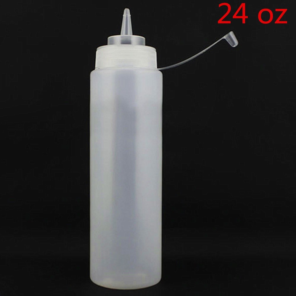 [COD / YANKUN] 8-24oz transparan plastik squeezed botol bumbu dispenser saus ketchup