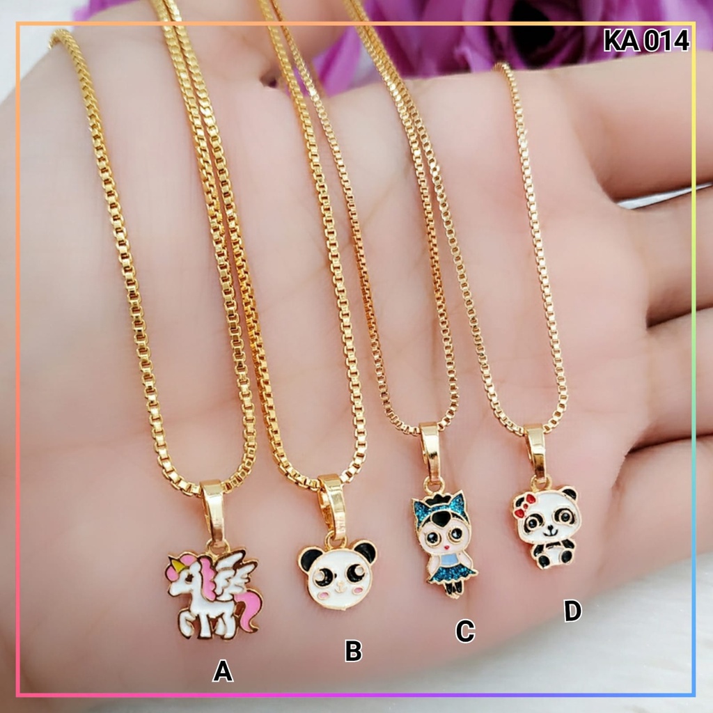 Kalung xuping kalung anak karakter lucu panda perhiasan lapis emas gold KA 014