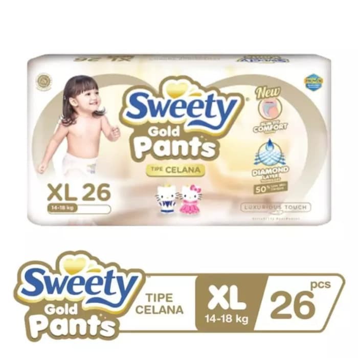 Sweety Gold Pants XL 26 14 - 18kg Popok Celana Bayi XL26 Pampers