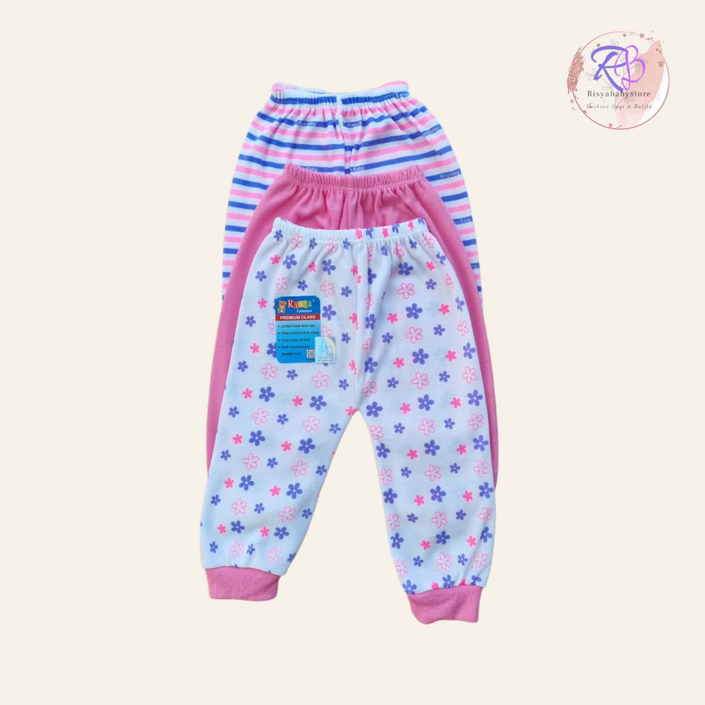 3 pcs Celana panjang bayi 0-6 bulan / 3 pcs celana bayi newborn