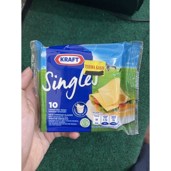 Keju Kraft Singles 10lembar 167gr
