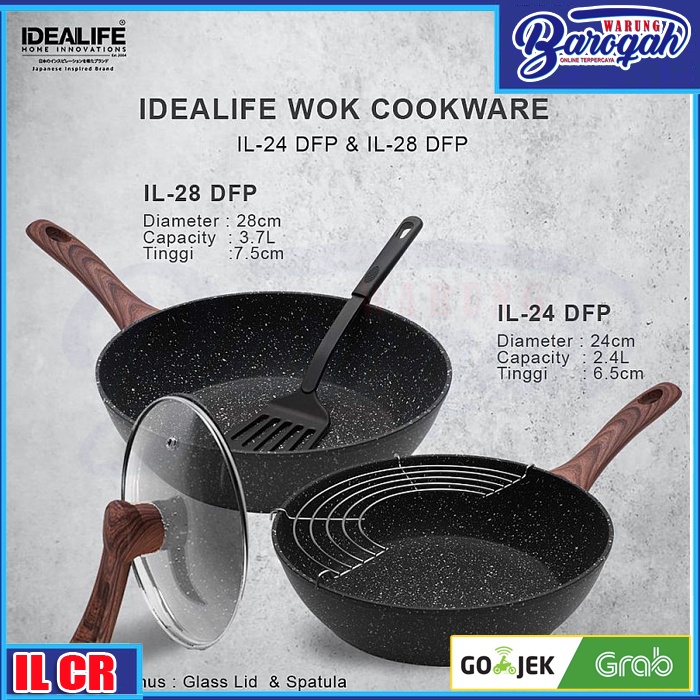 IDEALIFE - Deep Frypan Cookware - Panci Penggorengan - IL DFP