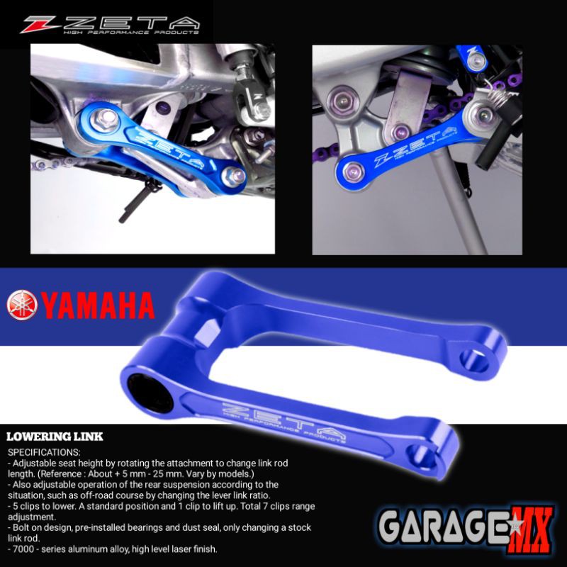 LOWERING LINK YAMHA YZ250 YZ125 WR450 ORIGINAL JAPAN.LOWERING YZ ZETA.PEMENDEK SHOCK YZ.YZ250.YZ125