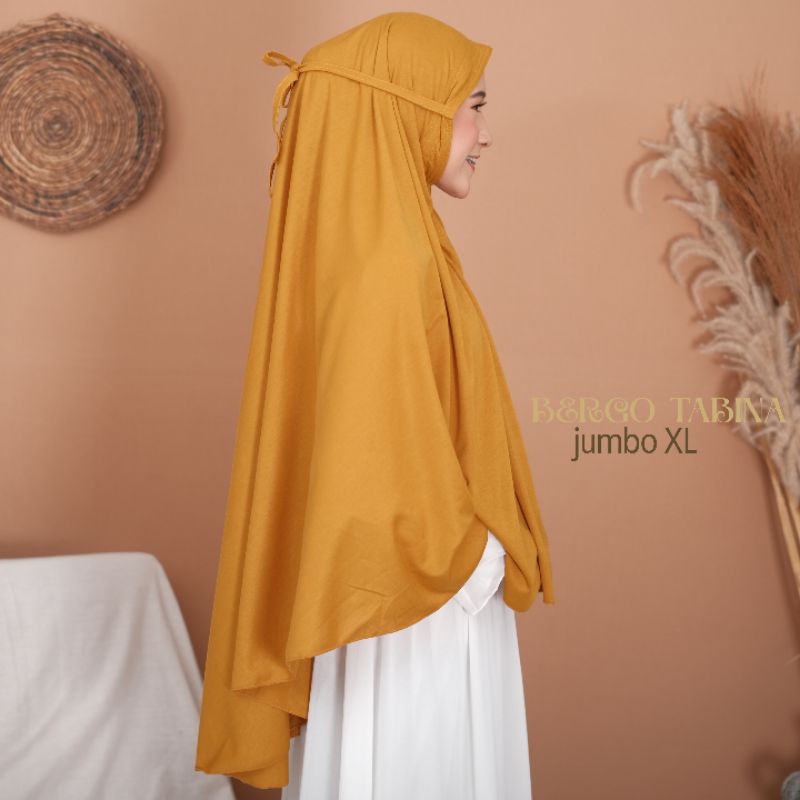 Bergo Jumbo Tabina Jilbab Instan tali hijab simple khimar non ped anti tembem-1