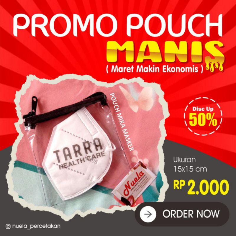 Pouch Transparant Anti Air/Pouch Masker/Pouch Mika Make Up