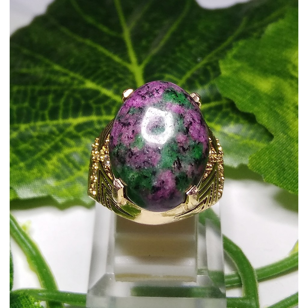 cincin batu akik rubi tanjania batu asli