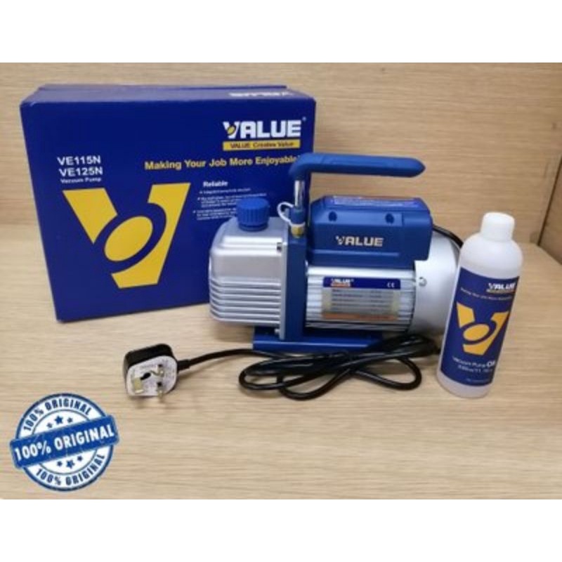 Jual VALUE Vacuum Pump VE115N 1/4pk. Pompa Vakum Kompresor AC Shopee
