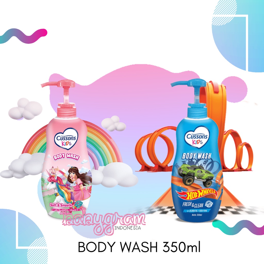 Cussons Kids Body Wash Pump 280ml / Kid Cusson Sabun Mandi Anak 280 ml Fantasy Land Unicorn Doy