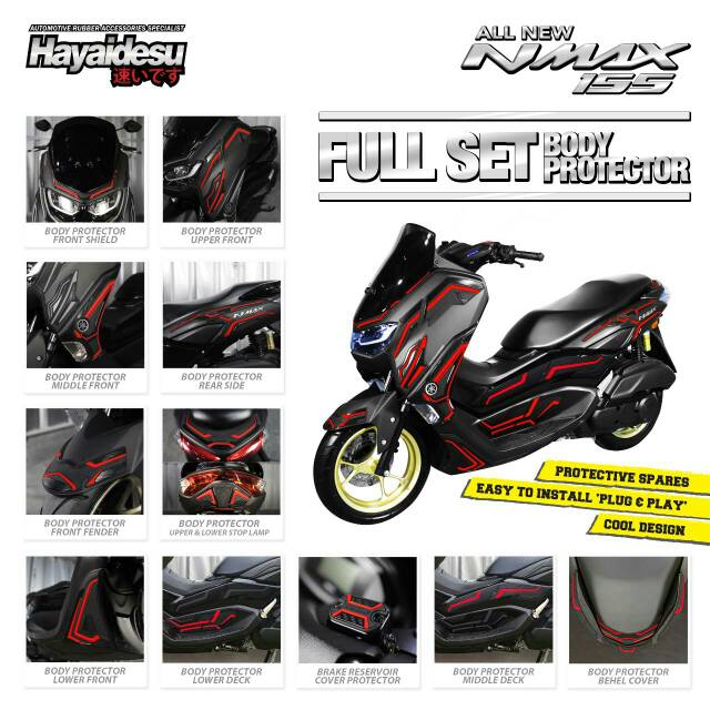 All New Nmax 2020 - 2022 Full Set Body Protector Variasi Hayaidesu