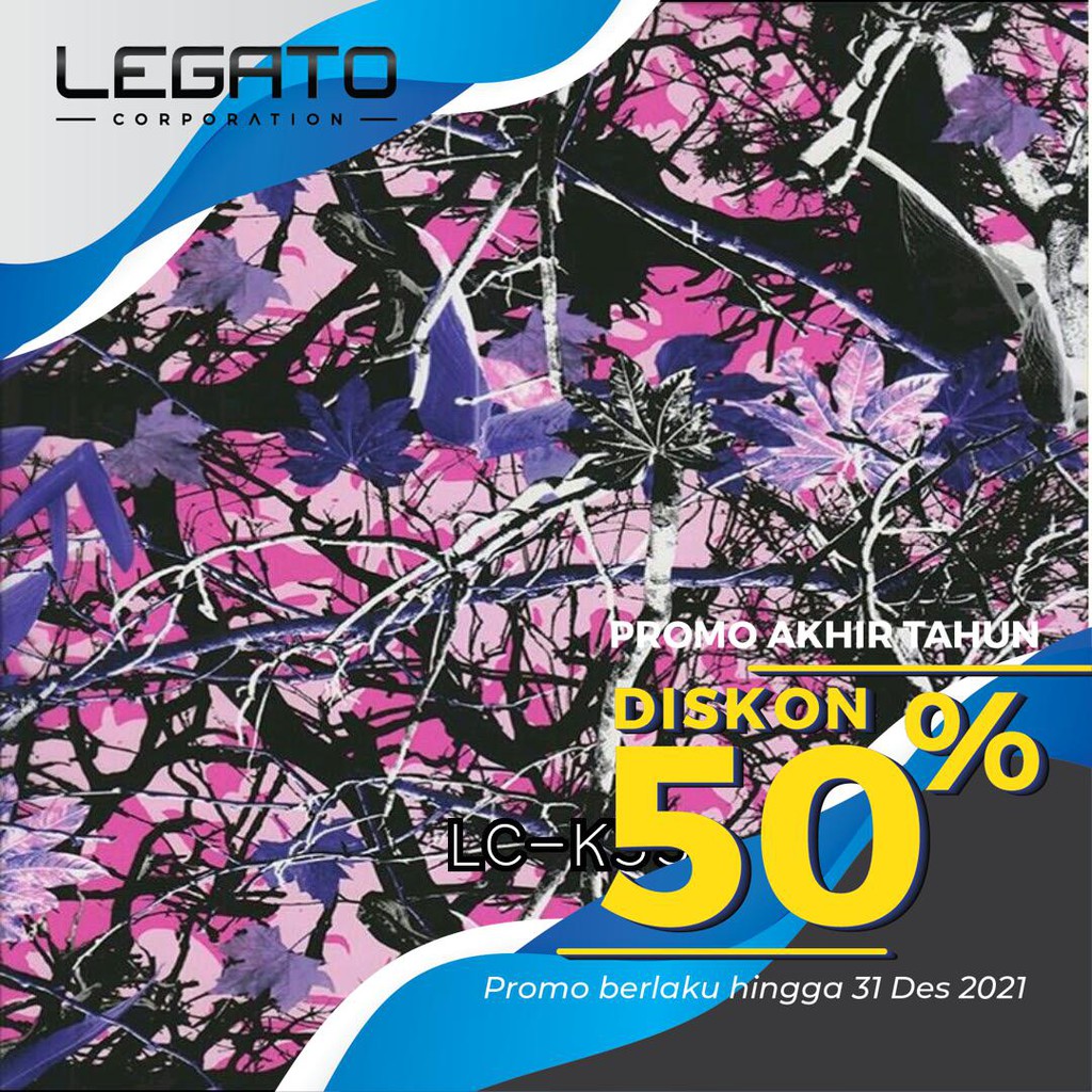 READY LC-K35 Film Water Transfer Printing WTP Carbon Celup Murah Motif Kamuflase Camo Kamo Ranting K