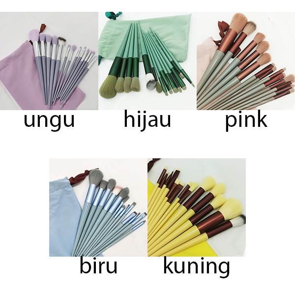 kuas make up set 13 pcs brush make up hsk030 (4h3 &amp; 4i2)