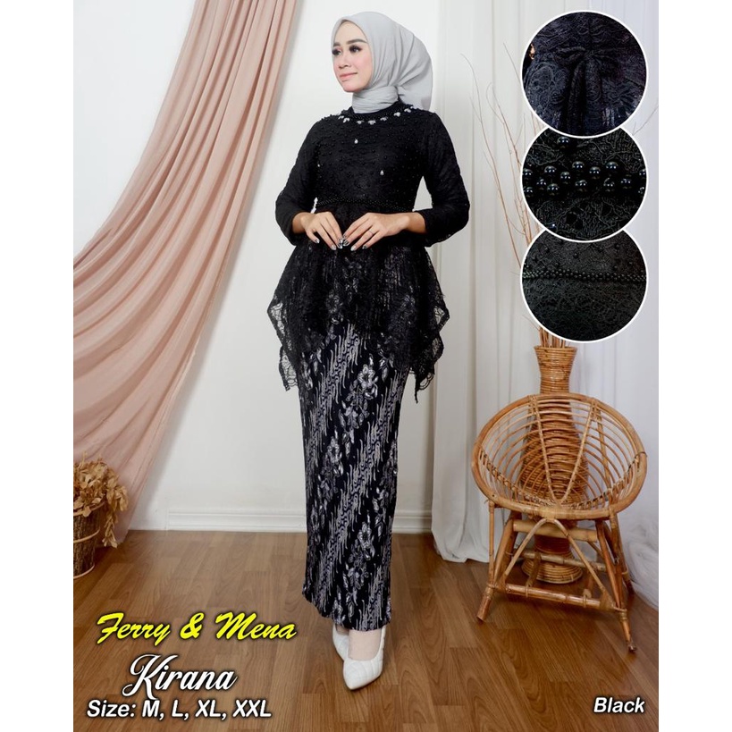 Setelan kebaya brokat kirana | Kebaya modern | Kebaya Favorite | Baju outfit kondangan pernikahan wisuda lamaran Size M L XL XXL