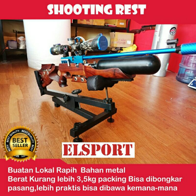 shooting rest - gun rest - bechrest - dudukan pcp - tatakan pcp - tempat pcp - zeroing pcp