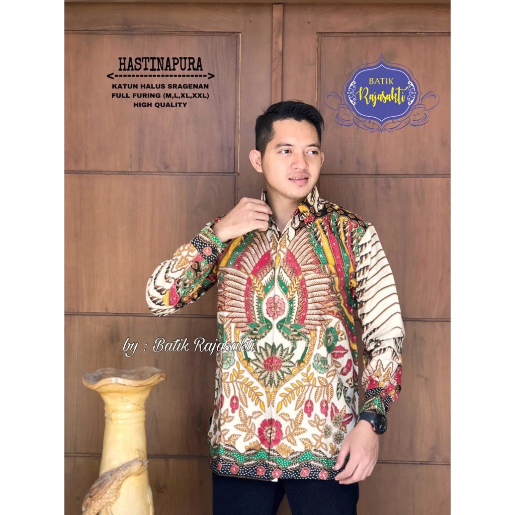 HASTINIRA RAJASAKTI KEMEJA BATIK SOLO PRIA LENGAN PANJANG LAPIS FURING ATASAN BATIK PREMIUM MODERN KATUN HALUS BAHUWIRYA  BANAMITRA BANAMITRA PUTIH BANGSAWAN BAYU PUTRA BERLIAN BIRU BHARATAYUDA BIMASENA BIRENDRA BIRU INDAH BRAHMAKERTA BRAHMAKERTA MERAH