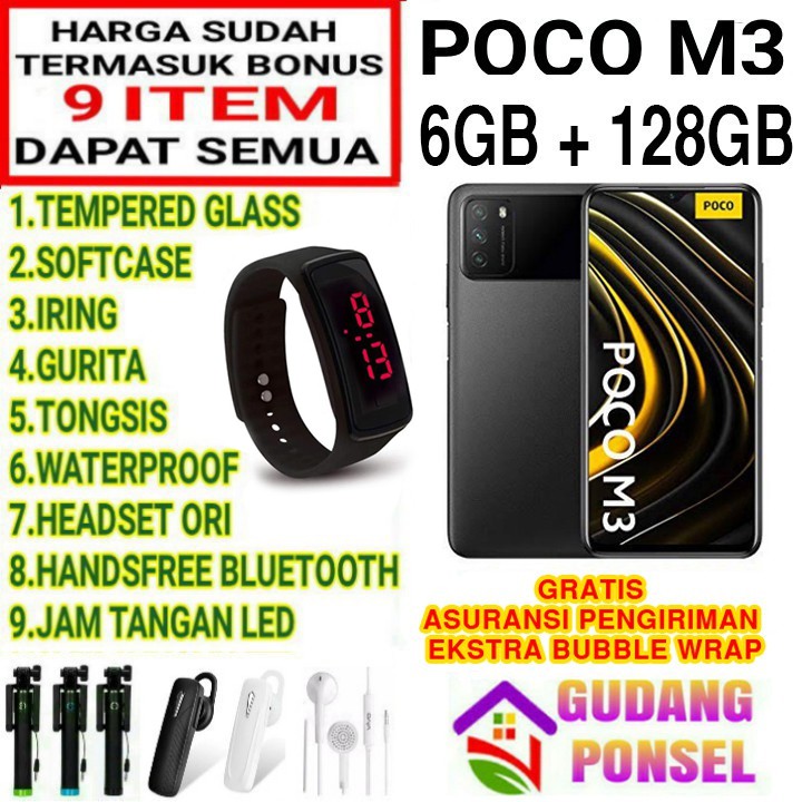 XIAOMI POCO M3 & M3 PRO 5G 6/126 4/64 GB RAM 6GB 4GB ROM 128GB 64GB GARANSI RESMI-1