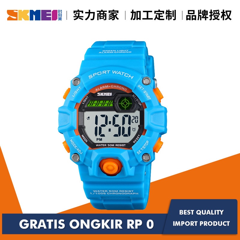 Skmei Mode Trend Siswa Elektronik Utama Junior Tengah Sekolah Anak-anak Natal Haah Multifunksional T