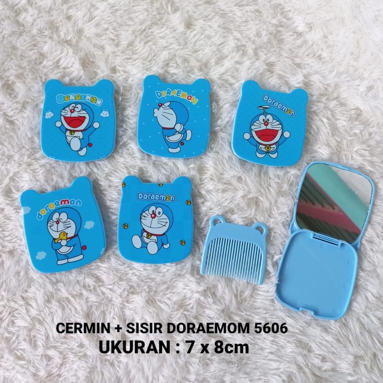 CERMIN SISIR DORAEMON HELLO KITTY / CERMIN SISIR PORTABLE DORAEMON HELLO KITTY / KACA SISIR DORAEMON
