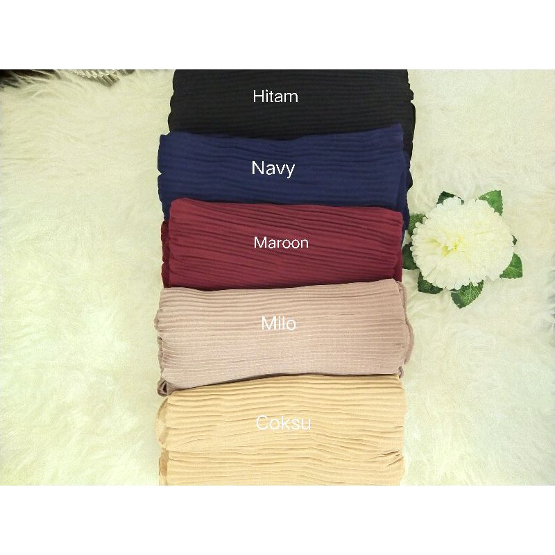 Pashmina Plisket Ceruty Babydoll 180x75cm / Pashmina plisket lidi ceruty-3