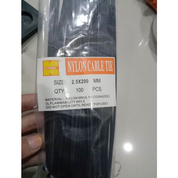 CABLE TIE NYLON KABEL TIES 2.5 X 200MM 100PCS